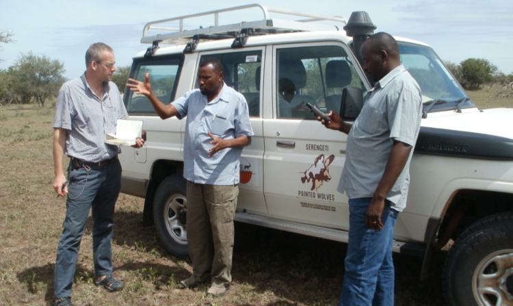 Members of the project team: Grant Hopcraft, Ernest Eblate and Emmanuel Masenga